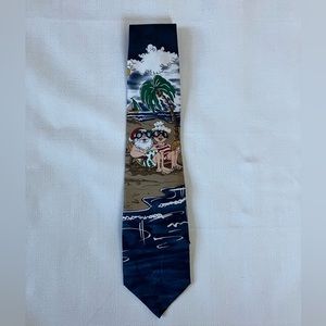 Christmas Santa on Vacation Holiday Tie